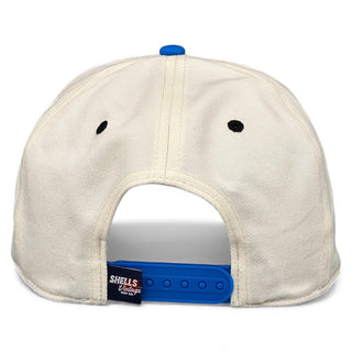 Detroit Snapback - The Sanders (Cream/Electric Blue) - Shells Vintage Hat Co.