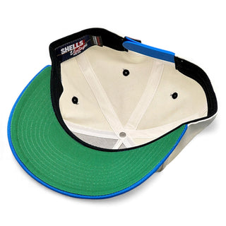 Detroit Snapback - The Sanders (Cream/Electric Blue) - Shells Vintage Hat Co.