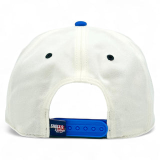 Detroit Snapback - The Sanders (Cream/Electric Blue) - Shells Vintage Hat Co.