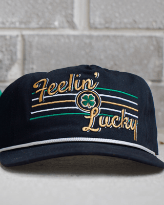 Feelin' Lucky Snapback (Black) - Shells Vintage Hat Co.