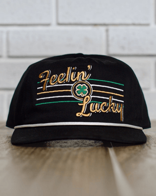 Feelin' Lucky Snapback (Black) - Shells Vintage Hat Co.