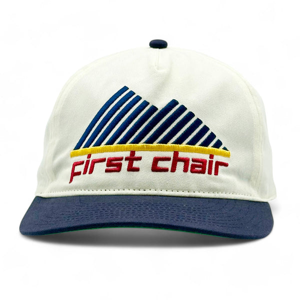 Vintage 'First Chair' Snapback Ski Snowboard Throwback Hats