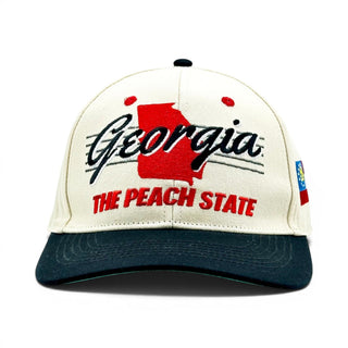 Georgia Snapback - The Sanford (Cream/Black) - Shells Vintage Hat Co.