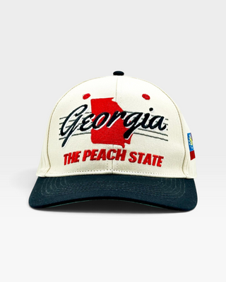 Georgia Snapback - The Sanford (Cream/Black) - Shells Vintage Hat Co.