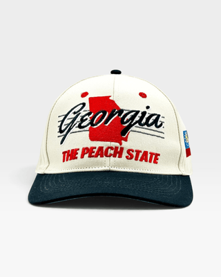 Georgia Snapback - The Sanford (Cream/Black) - Shells Vintage Hat Co.