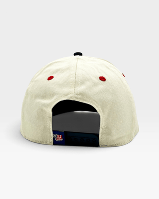 Georgia Snapback - The Sanford (Cream/Black) - Shells Vintage Hat Co.