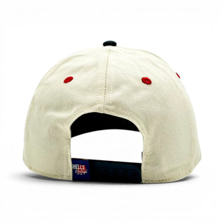 Georgia Snapback - The Sanford (Cream/Black) - Shells Vintage Hat Co.
