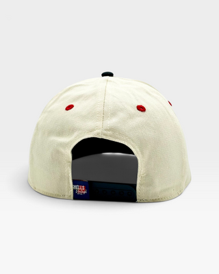 Georgia Snapback - The Sanford (Cream/Black) - Shells Vintage Hat Co.