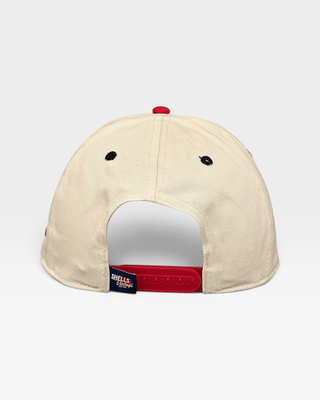 Georgia Snapback - The Sanford (Cream/Red) - Shells Vintage Hat Co.