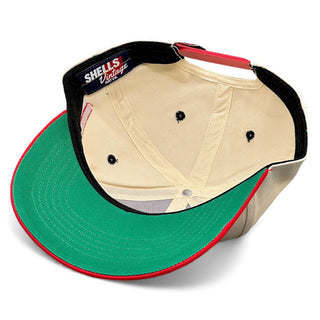 Georgia Snapback - The Sanford (Cream/Red) - Shells Vintage Hat Co.