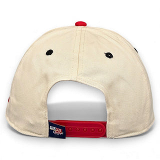 Georgia Snapback - The Sanford (Cream/Red) - Shells Vintage Hat Co.