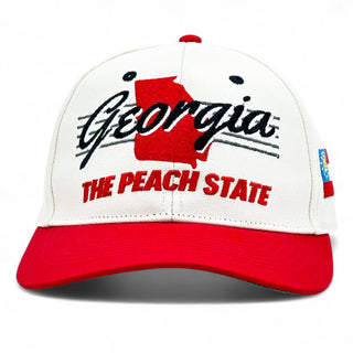 Georgia Snapback - The Sanford (Cream/Red) - Shells Vintage Hat Co.