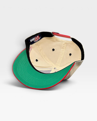 Georgia Snapback - The Sanford (Cream/Red) - Shells Vintage Hat Co.