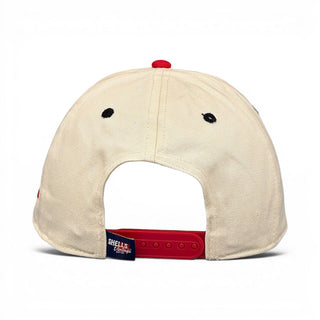Georgia Snapback - The Sanford (Cream/Red) - Shells Vintage Hat Co.