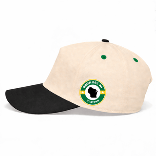 Green Bay Snapback - The Lambeau (Cream/Black) - Shells Vintage Hat Co.