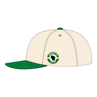 Green Bay Snapback - The Lambeau (Cream/Green) - Shells Vintage Hat Co.