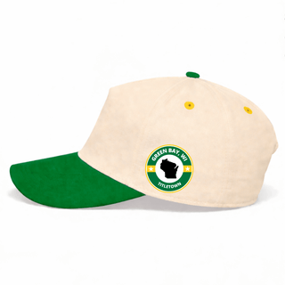 Green Bay Snapback - The Lambeau (Cream/Green) - Shells Vintage Hat Co.