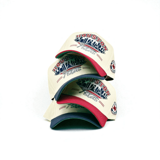 Houston Snapback - The Texan (Cream/Navy) - Shells Vintage Hat Co.