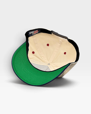 Houston Snapback - The Texan (Cream/Navy) - Shells Vintage Hat Co.