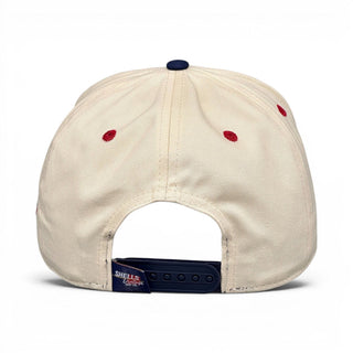 Houston Snapback - The Texan (Cream/Navy) - Shells Vintage Hat Co.