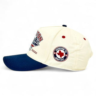 Houston Snapback - The Texan (Cream/Navy) - Shells Vintage Hat Co.