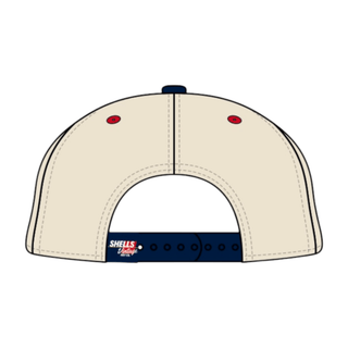 Houston Snapback - The Texan (Cream/Navy) - Shells Vintage Hat Co.