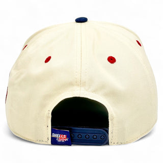 Houston Snapback - The Texan (Cream/Navy) - Shells Vintage Hat Co.