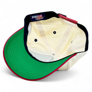 Houston Snapback - The Texan (Cream/Red) - Shells Vintage Hat Co.