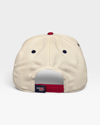 Houston Snapback - The Texan (Cream/Red) - Shells Vintage Hat Co.