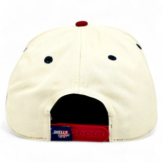 Houston Snapback - The Texan (Cream/Red) - Shells Vintage Hat Co.