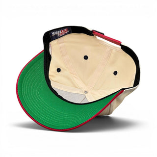 Houston Snapback - The Texan (Cream/Red) - Shells Vintage Hat Co.