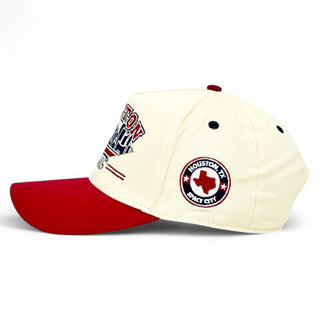 Houston Snapback - The Texan (Cream/Red) - Shells Vintage Hat Co.