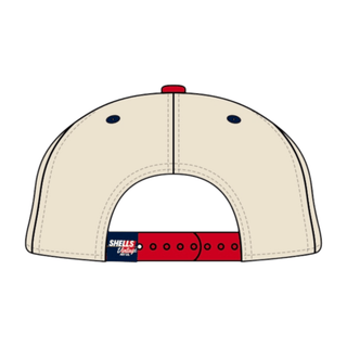 Houston Snapback - The Texan (Cream/Red) - Shells Vintage Hat Co.