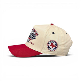 Houston Snapback - The Texan (Cream/Red) - Shells Vintage Hat Co.