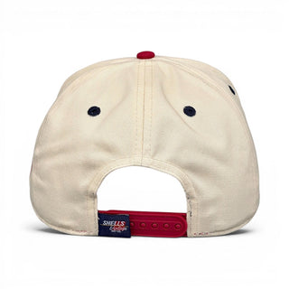 Houston Snapback - The Texan (Cream/Red) - Shells Vintage Hat Co.
