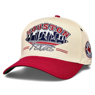 Houston Snapback - The Texan (Cream/Red) - Shells Vintage Hat Co.