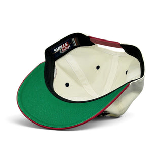 Houston Snapback - The Texan Cream/Red (Version 1) - Shells Vintage Hat Co.