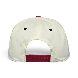 Houston Snapback - The Texan Cream/Red (Version 1) - Shells Vintage Hat Co.