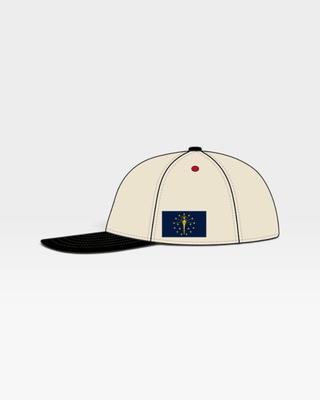 Indiana Snapback - The Knight (Cream/Black) - Shells Vintage Hat Co.