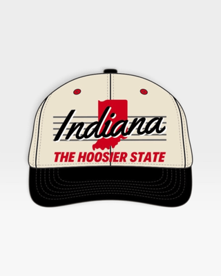 Indiana Snapback - The Knight (Cream/Black) - Shells Vintage Hat Co.