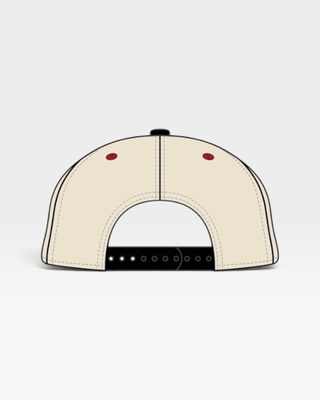 Indiana Snapback - The Knight (Cream/Black) - Shells Vintage Hat Co.
