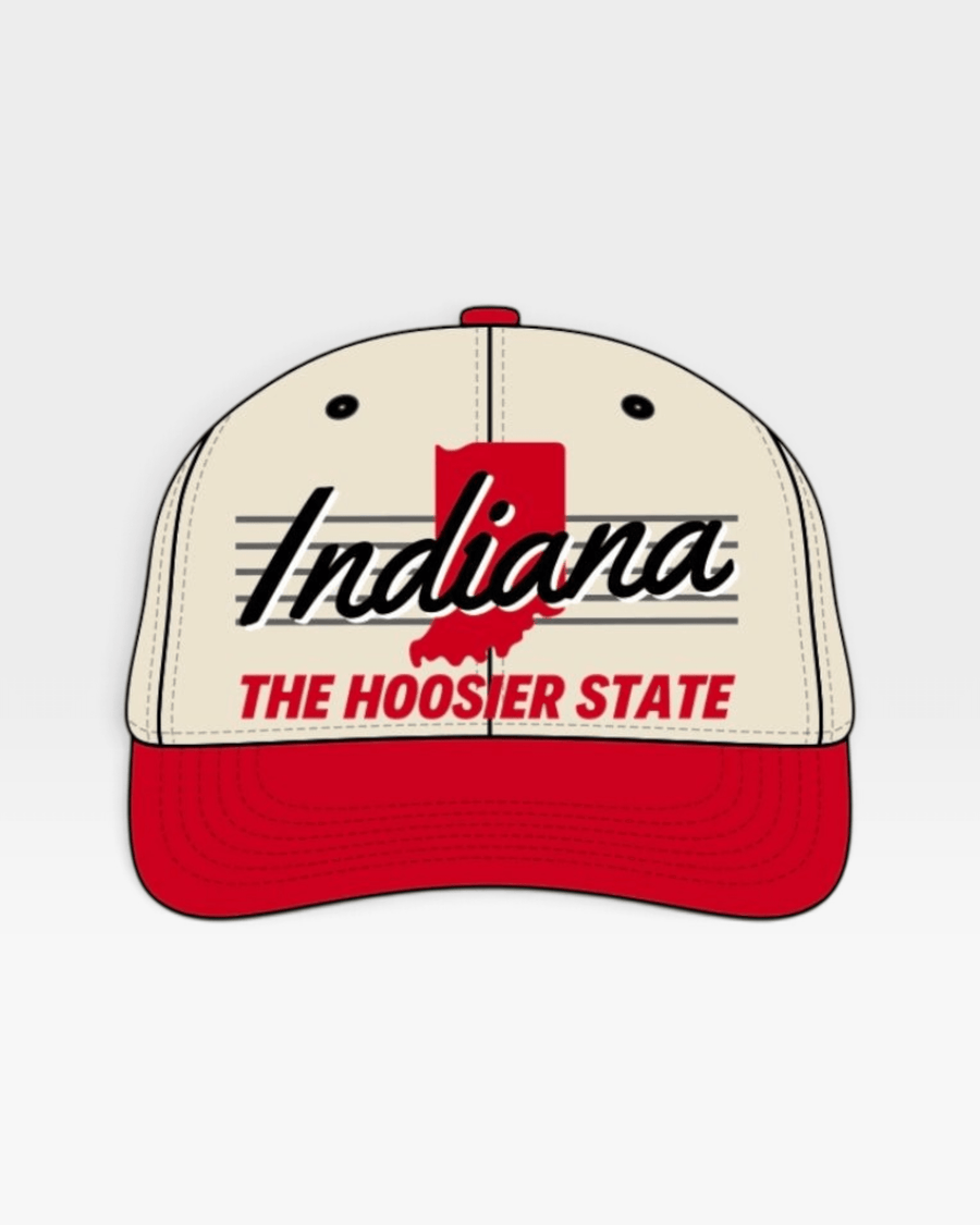 Indiana Snapback - The Knight (Cream/Red) - Shells Vintage Hat Co.