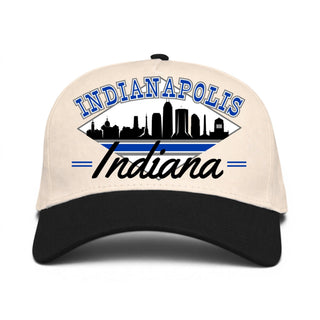 Indianapolis Snapback - The Unitas (Cream/Black) - Shells Vintage Hat Co.