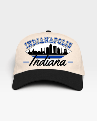 Indianapolis Snapback - The Unitas (Cream/Black) - Shells Vintage Hat Co.