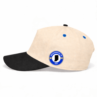Indianapolis Snapback - The Unitas (Cream/Black) - Shells Vintage Hat Co.