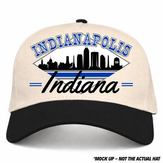 Indianapolis Snapback - The Unitas (Cream/Black) - Shells Vintage Hat Co.