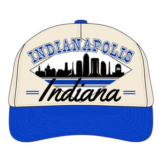 Indianapolis Snapback - The Unitas (Cream/Blue) - Shells Vintage Hat Co.