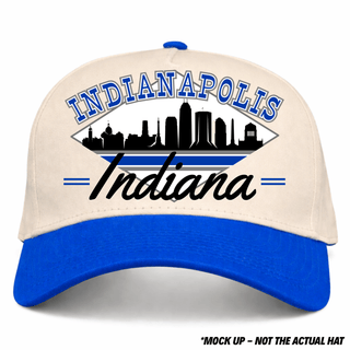 Indianapolis Snapback - The Unitas (Cream/Blue) - Shells Vintage Hat Co.