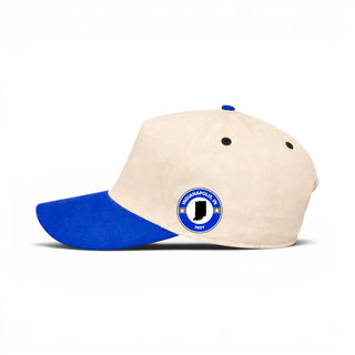 Indianapolis Snapback - The Unitas (Cream/Blue) - Shells Vintage Hat Co.