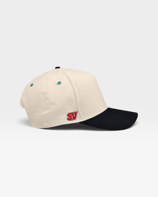 Jacksonville Snapback - The Jag (Cream/Black) - Shells Vintage Hat Co.